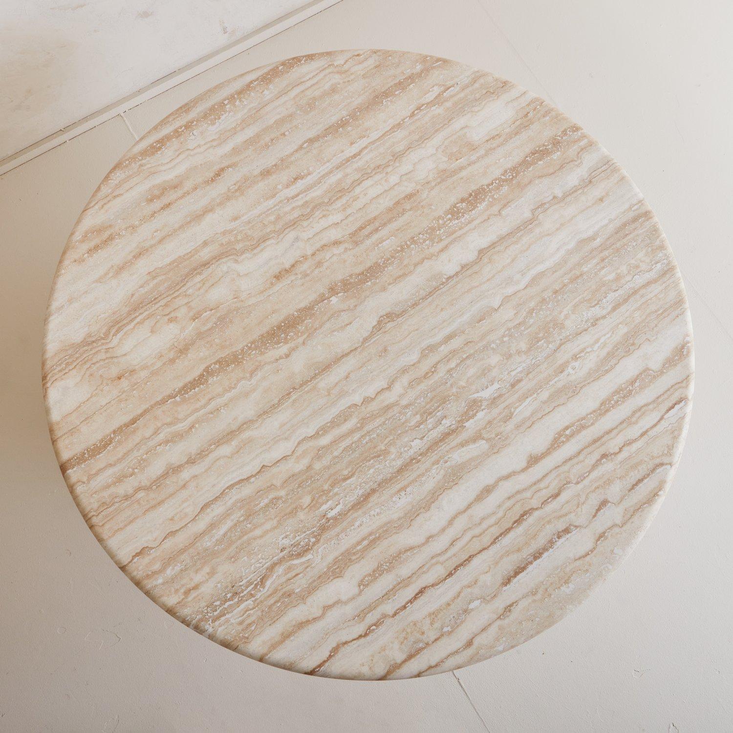 Trevi Dining Table in Travertine by South Loop Loft In New Condition For Sale In Chicago, IL