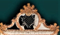"Treviso" Murano Glass Mirror in Venetian Style by Fratelli Tosi, Made in Italy