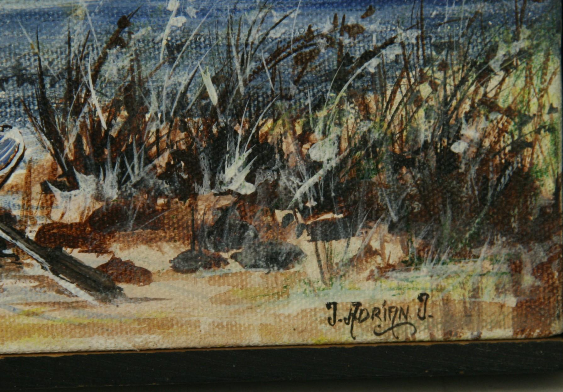 Vintage  Coastal Inlet With Sailboats  Seascape Landscape Oil Painting  1970 For Sale 3