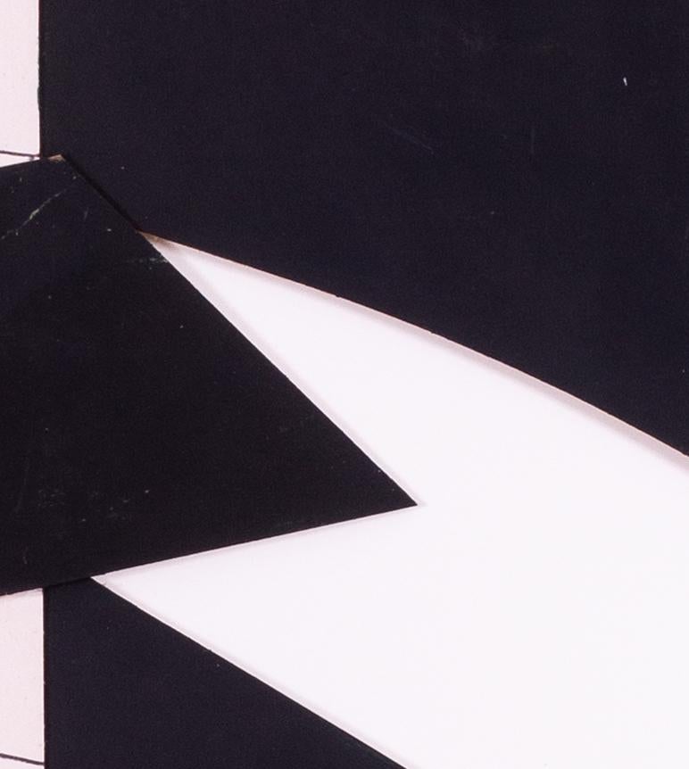 Britisch abstrakt, 1970 'Slide' des Künstlers Trevor Bell aus St. Ives, schwarz-weiß  im Angebot 4