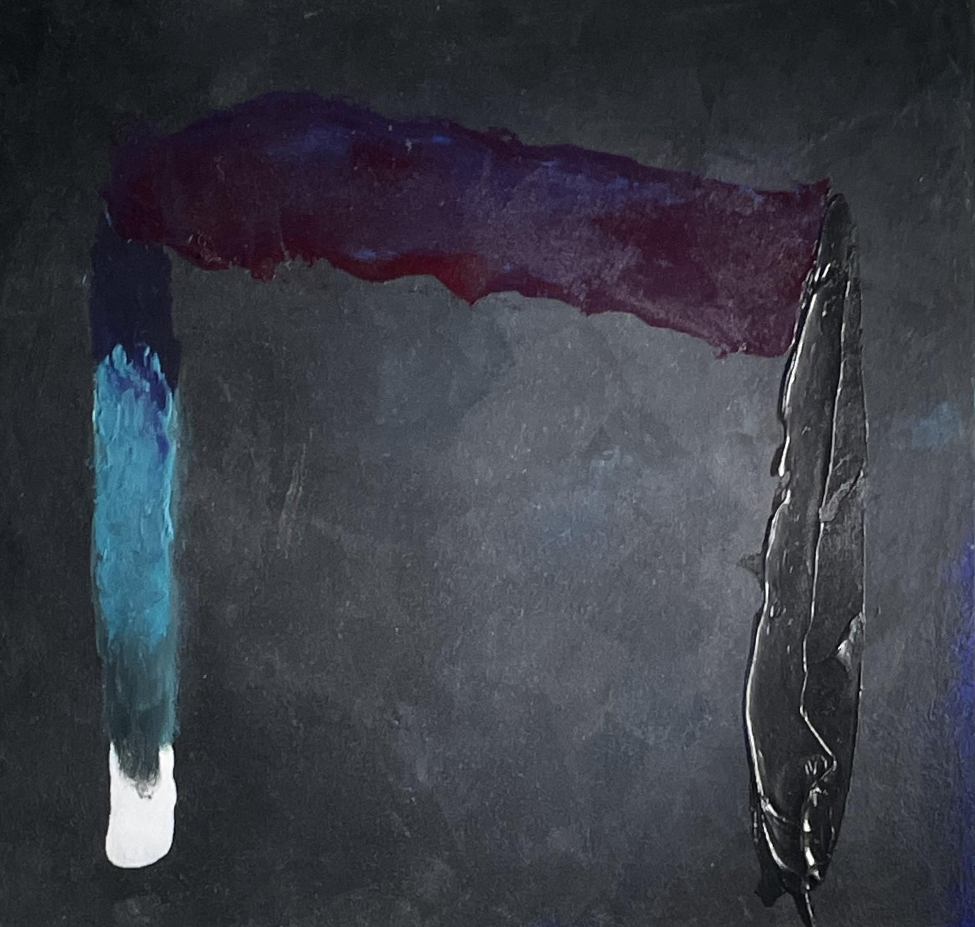 Trevor Bell Abstract Painting – "Wellenbrecher". Abstraktes Ölgemälde von Trevor BELL