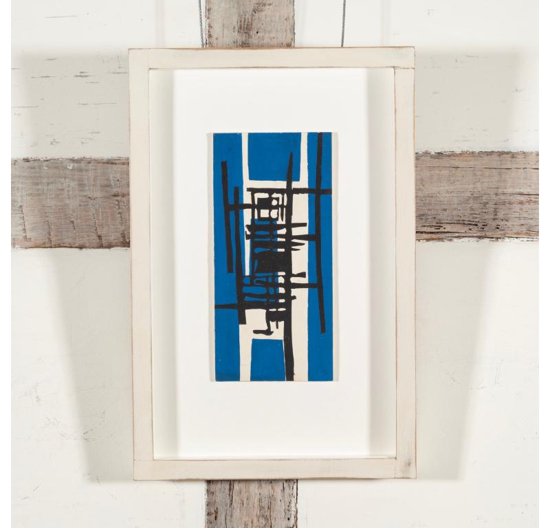 Composizione costiera, pittura a guazzo e inchiostro, di Trevor Bell, 1955 in vendita 1