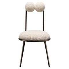 Trevor Cream Bouclé Dining Chair by Bohinc Studio