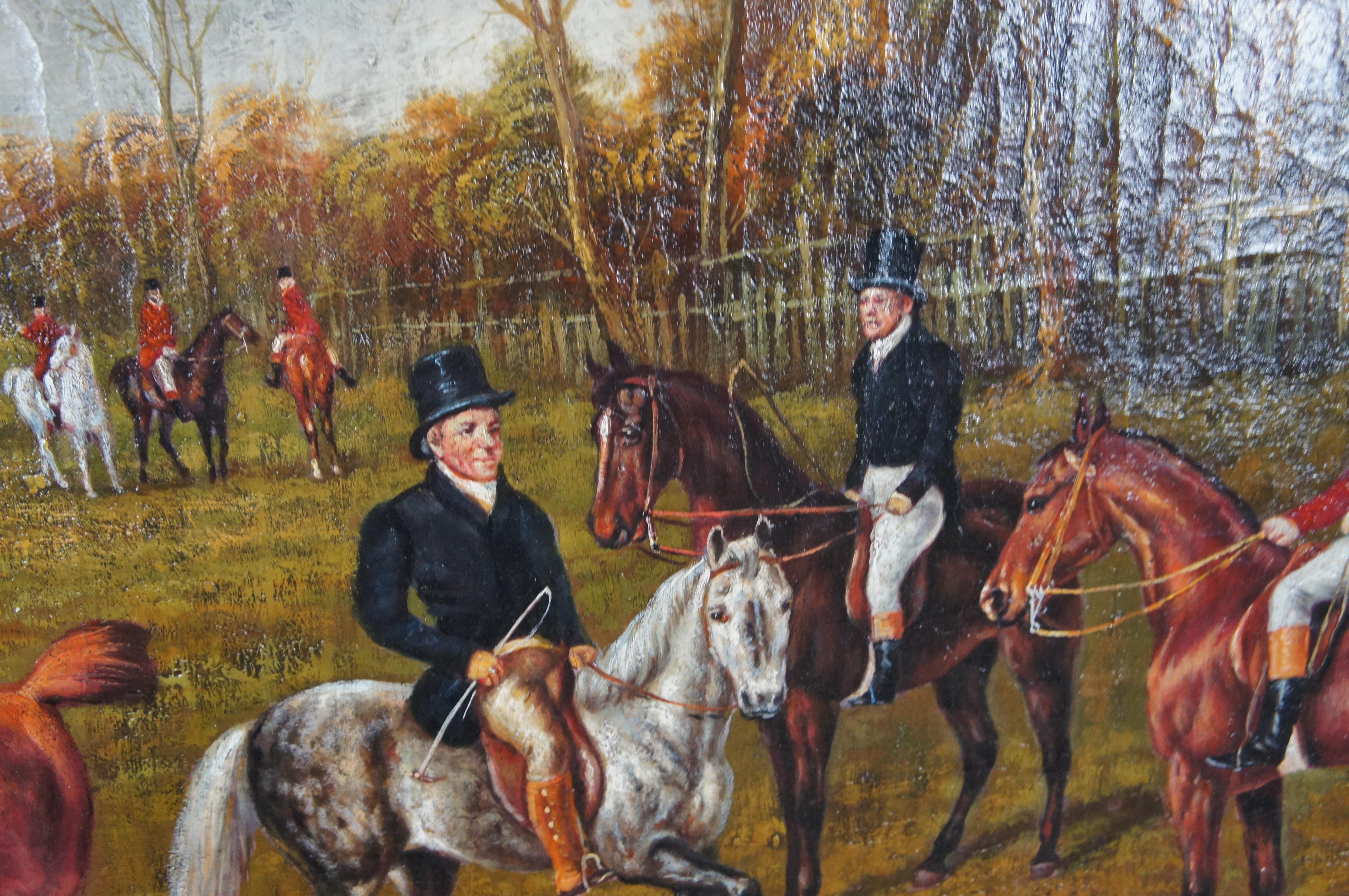 Trevor James El encuentro East Suffolk Hounds Fox Hunt Pintura según John Herring Lienzo