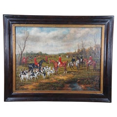 Trevor James El encuentro East Suffolk Hounds Fox Hunt Pintura según John Herring