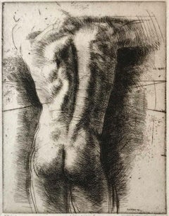 « Morning », gravure représentant un nu masculin, par Trevor Southey