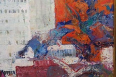 Original impressionist SIGNED FRAMED oil painting LEEDS Yorkshire STREET SCENE