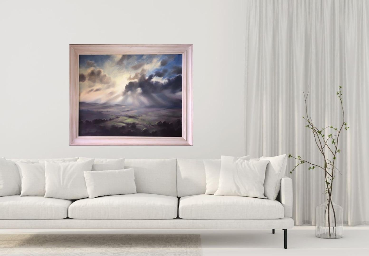 A Wiltshire Sky, Trevor Waugh, Gemälde von Wiltshire, Original-Ölgemälde im Angebot 7