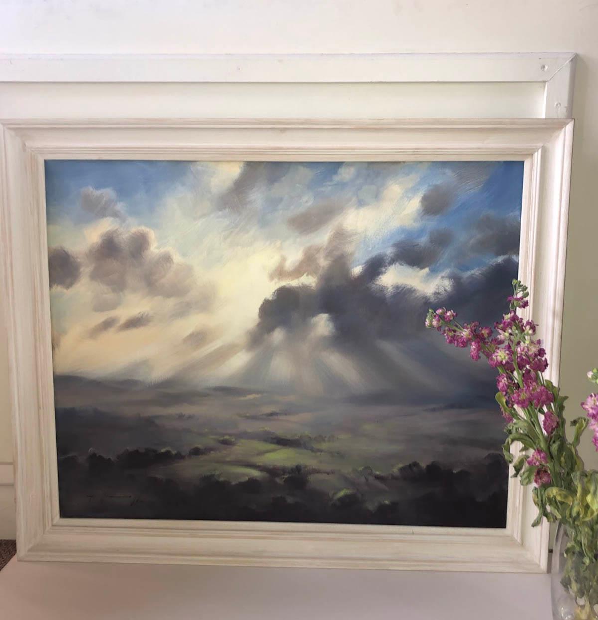A Wiltshire Sky, Trevor Waugh, Gemälde von Wiltshire, Original-Ölgemälde im Angebot 12
