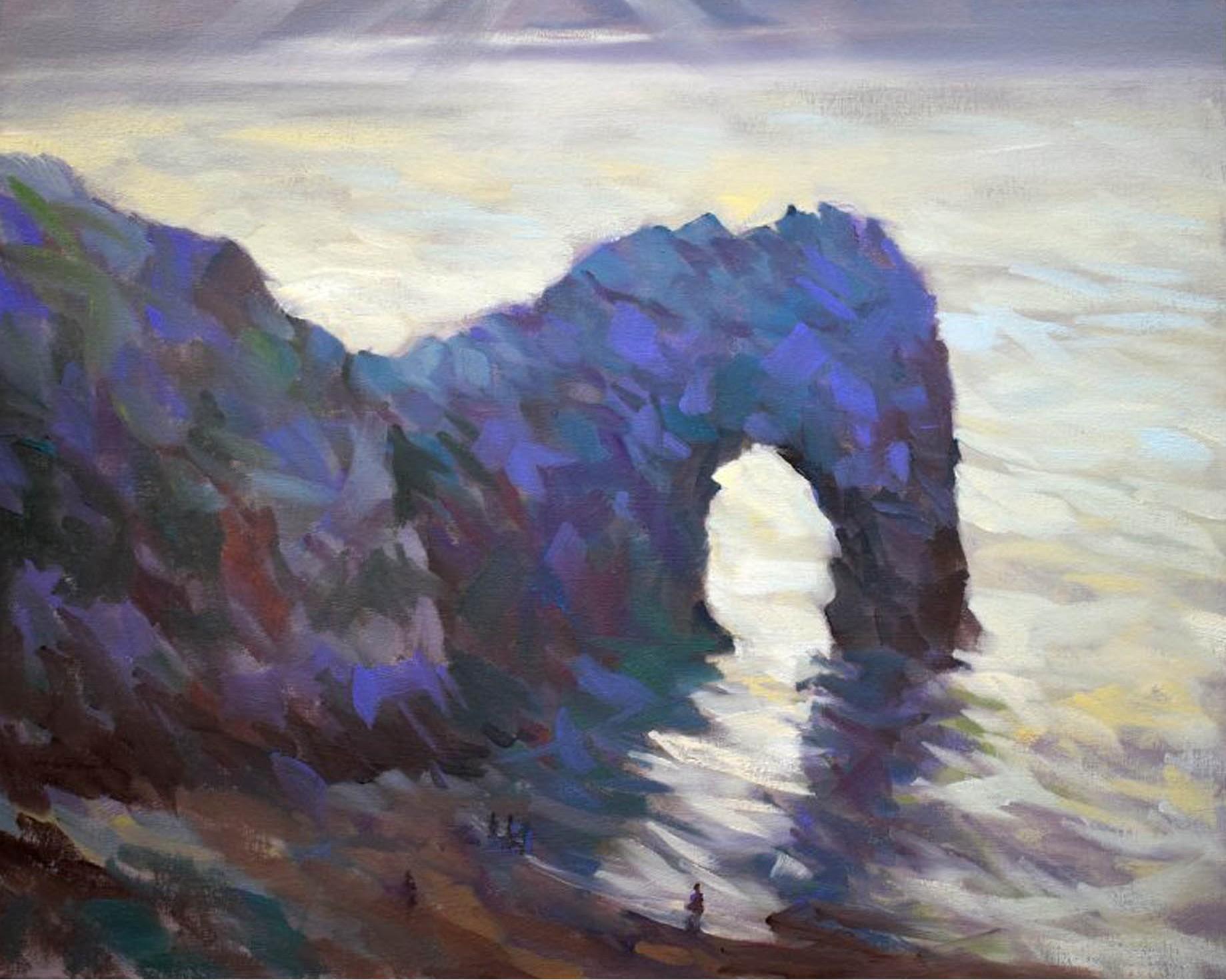 Trevor Waugh Abstract Painting - Durdle Dor, Dorset