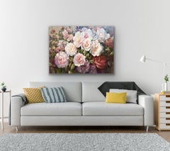 Promised you a Rose Garden, original painting, contemporary, floral
