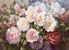 Ich versprach Ihnen einen Rosengarten, Originalgemälde, zeitgenössisch, blumig