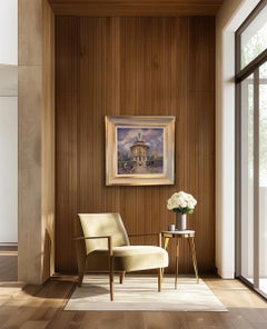 Radcliffe Camera Oxford with bikes and people, original painting, contemporary