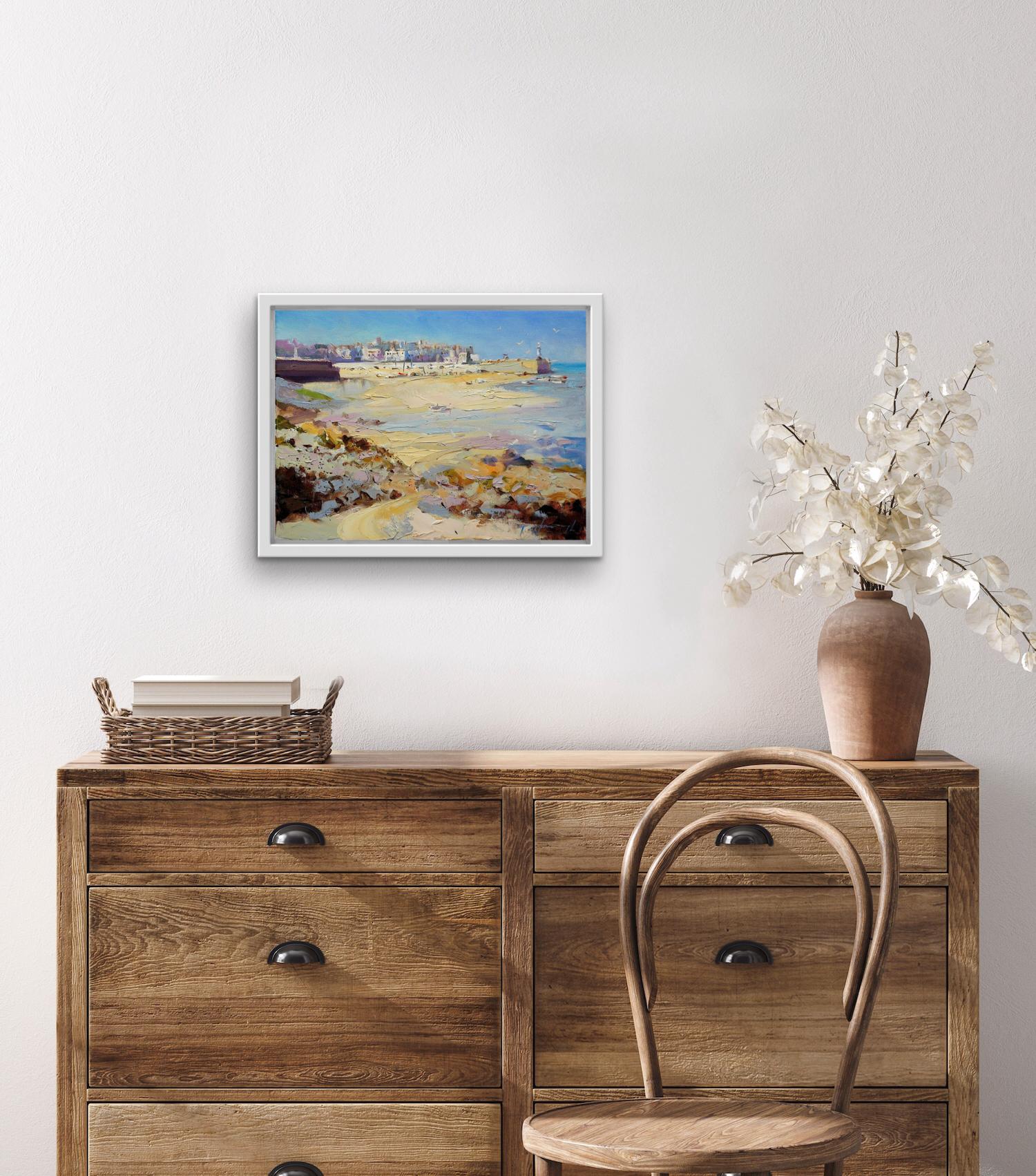 St. Ives, Cornwall, Küstenlandschaft, Gemälde des Affordable Impressionismus im Angebot 2