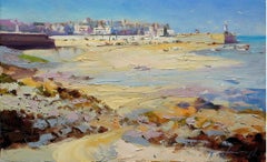 St Ives, Cornwall, Coastal Landscape Painting, Affordable Impressionist Artwork