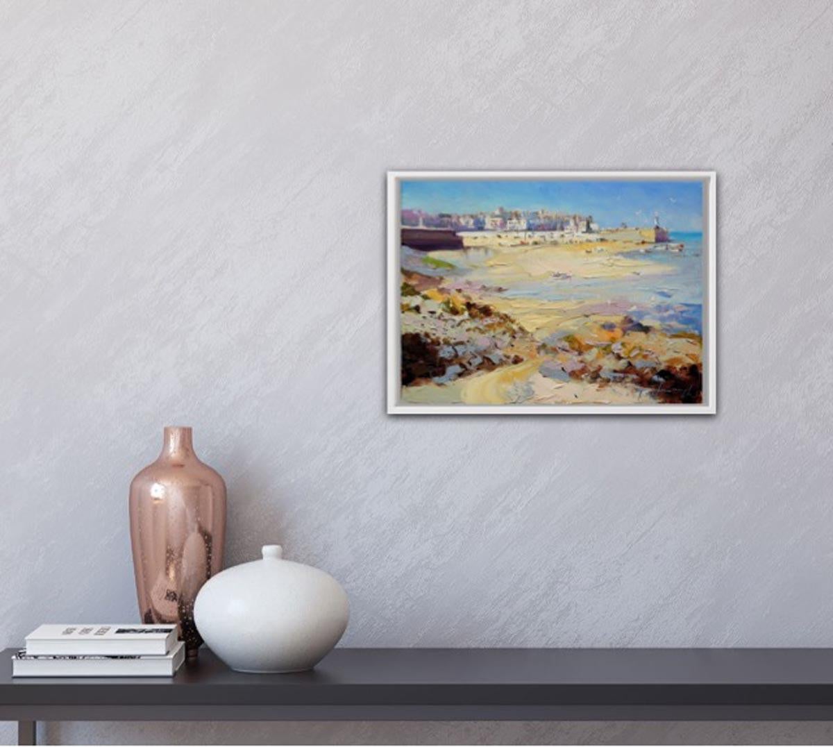 Trevor Waugh
St Ives, Cornwall
Original Seaside Painting
Oil Paint on Canvas
Framed Size: H 30.5cm x W 40.5cm
Sold Framed
Please note that in situ images are purely an indication of how a piece may look.

St Ives, Cornwall is an original landscape