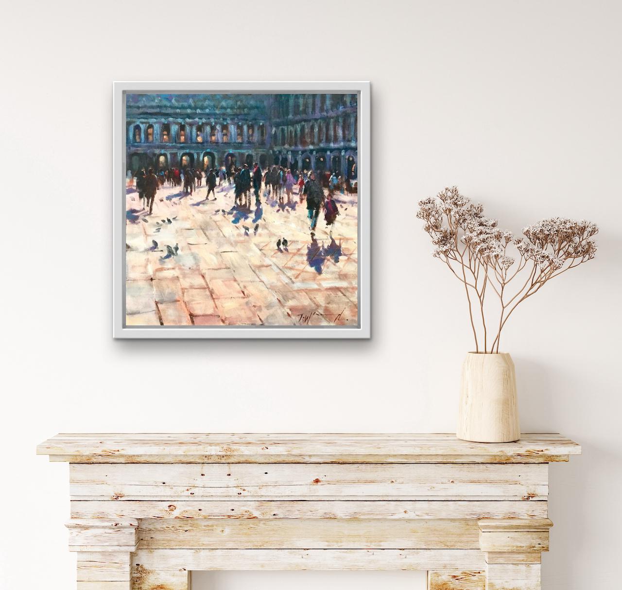 St Marks Square, Venice, Venetian Painting, Travel Artwork, Figurative Art For Sale 2