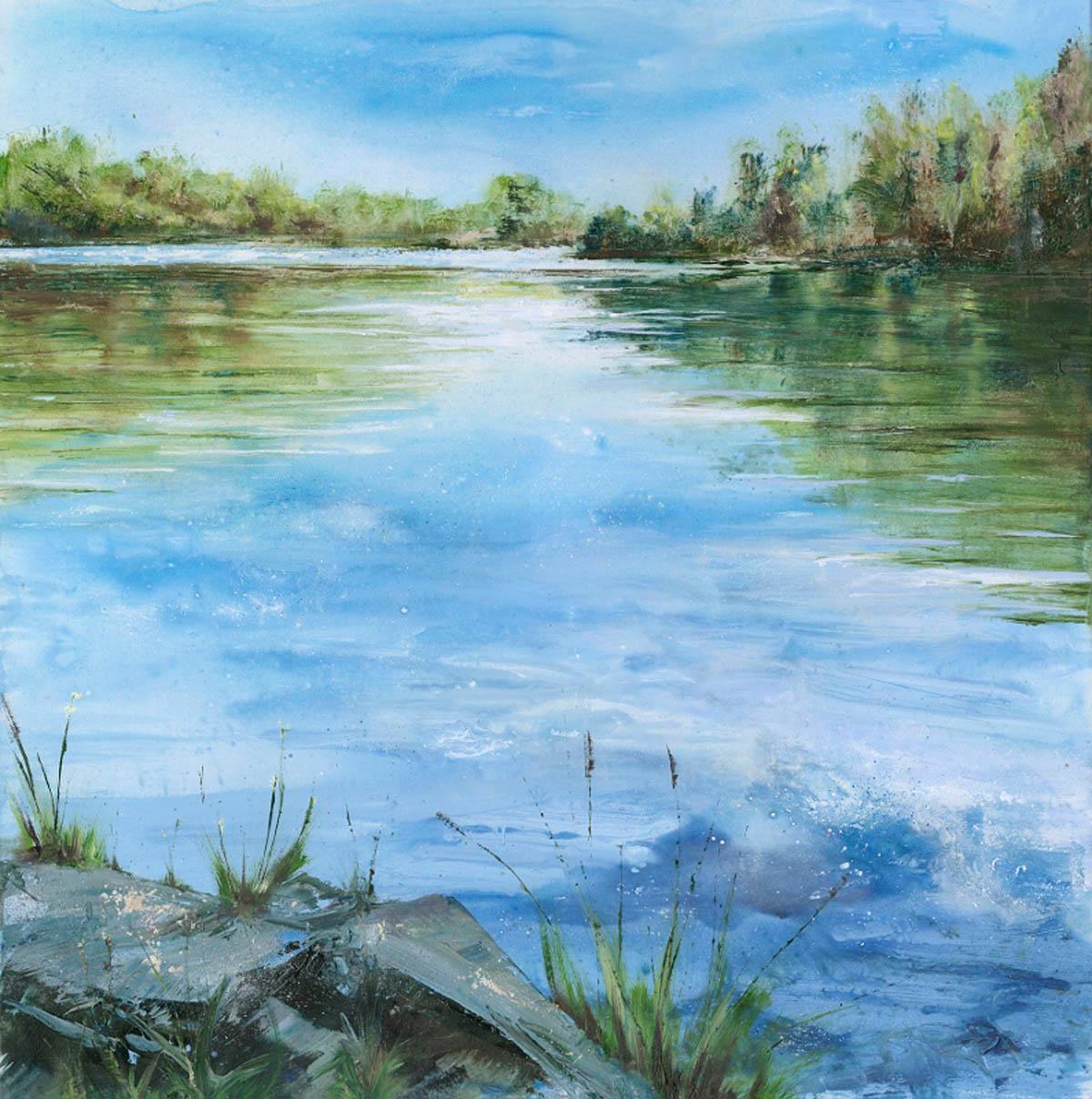water landscape painting