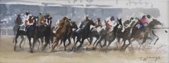 The Race, original painting, contemporary, landscape