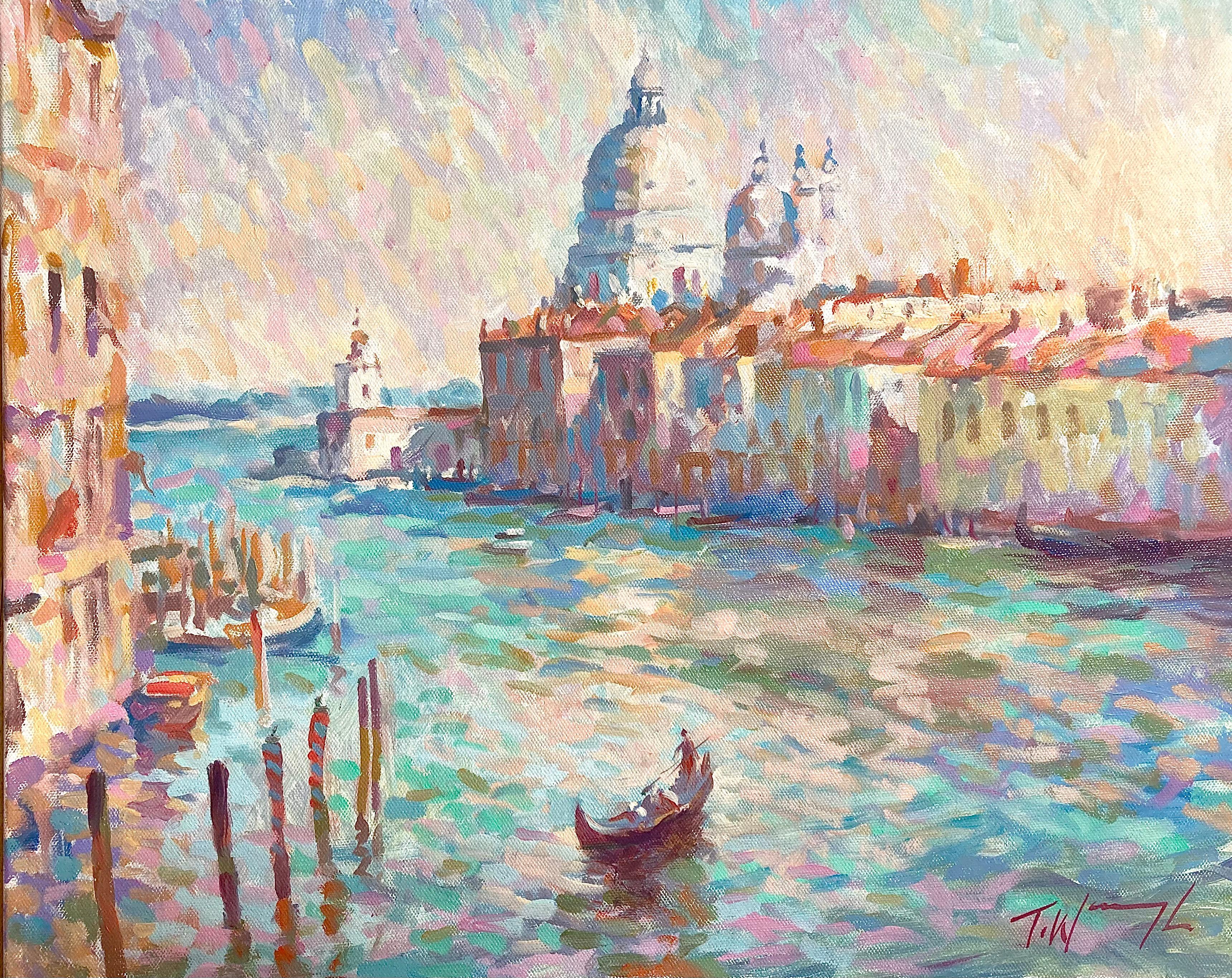 Venedig Canal Grande, Originalgemälde, zeitgenössisch, Landschaft