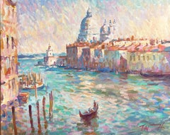 Venice Grand Canal, original painting, contemporary, landscape