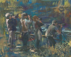 Trevor Whiting - 20th Century Acrylic, Looking for a Bittern