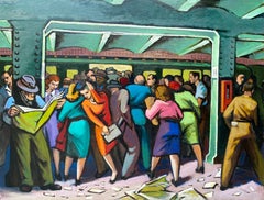 NYC Subway Mid 20th Century American Modernism WPA Realism industrial Colorful