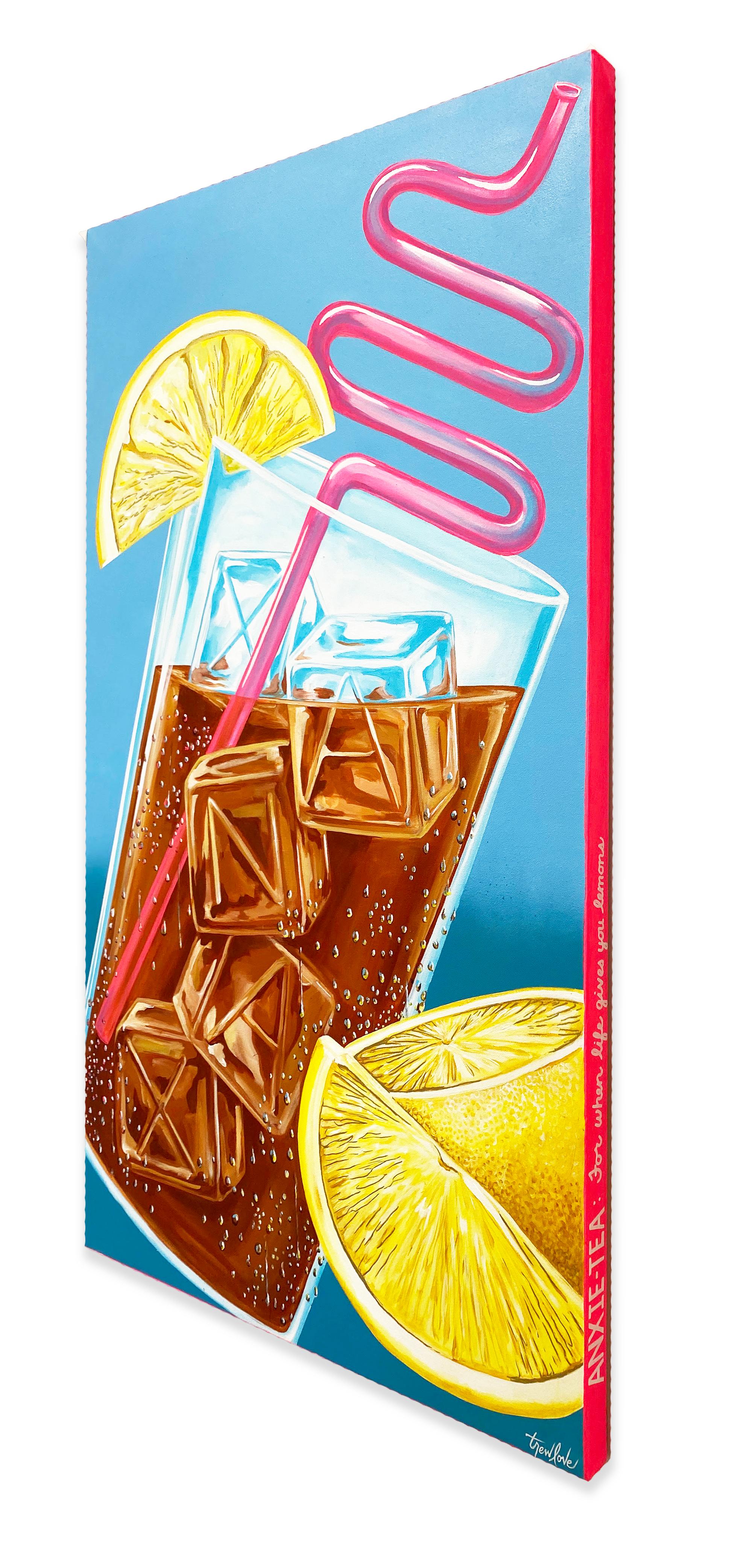 Anxie-Tea - Peinture à l'acrylique technique mixte de Trew Love en vente 2