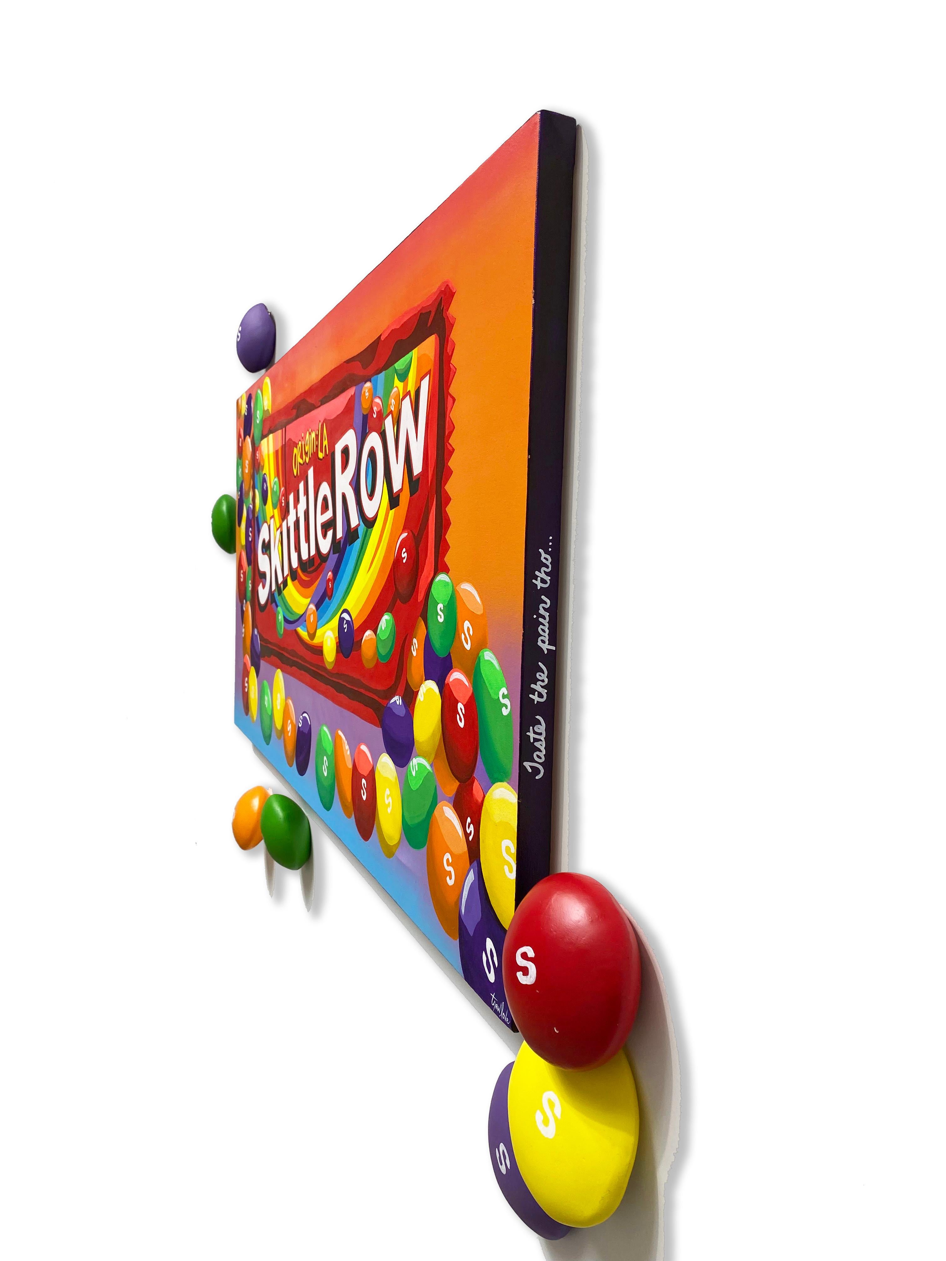 „Skittle Row“ – Buntes Acrylgemälde „Skittle Row“ von Trew Love im Angebot 2