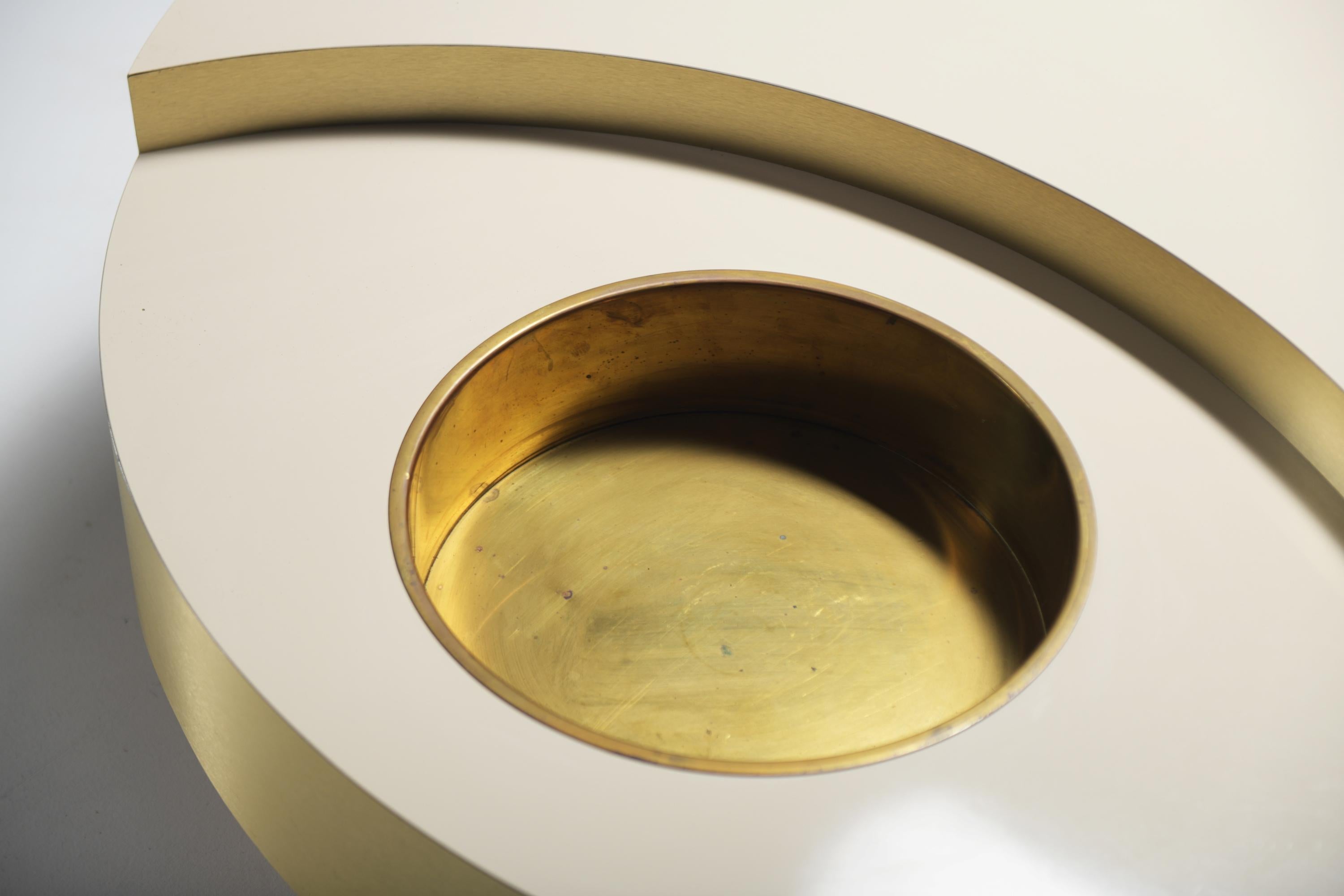 TRG revolving coffee table attributed to WILLY RIZZO Italy siglo XX en venta