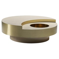 TRG revolving coffee table attributed to WILLY RIZZO Italy