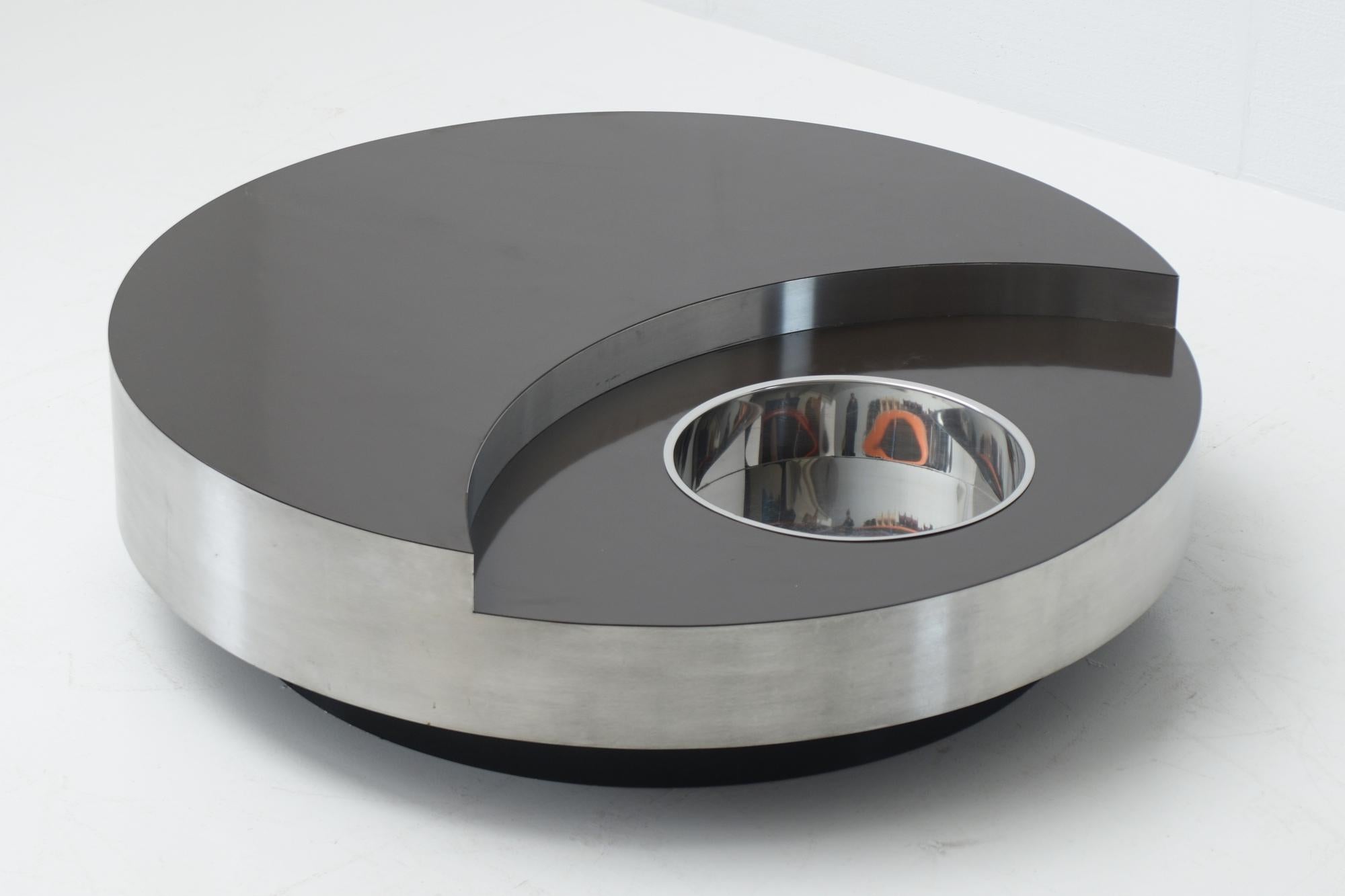 Trg Rotating Coffee Table, Willy Rizzo, Mario Sabot, Italy 1