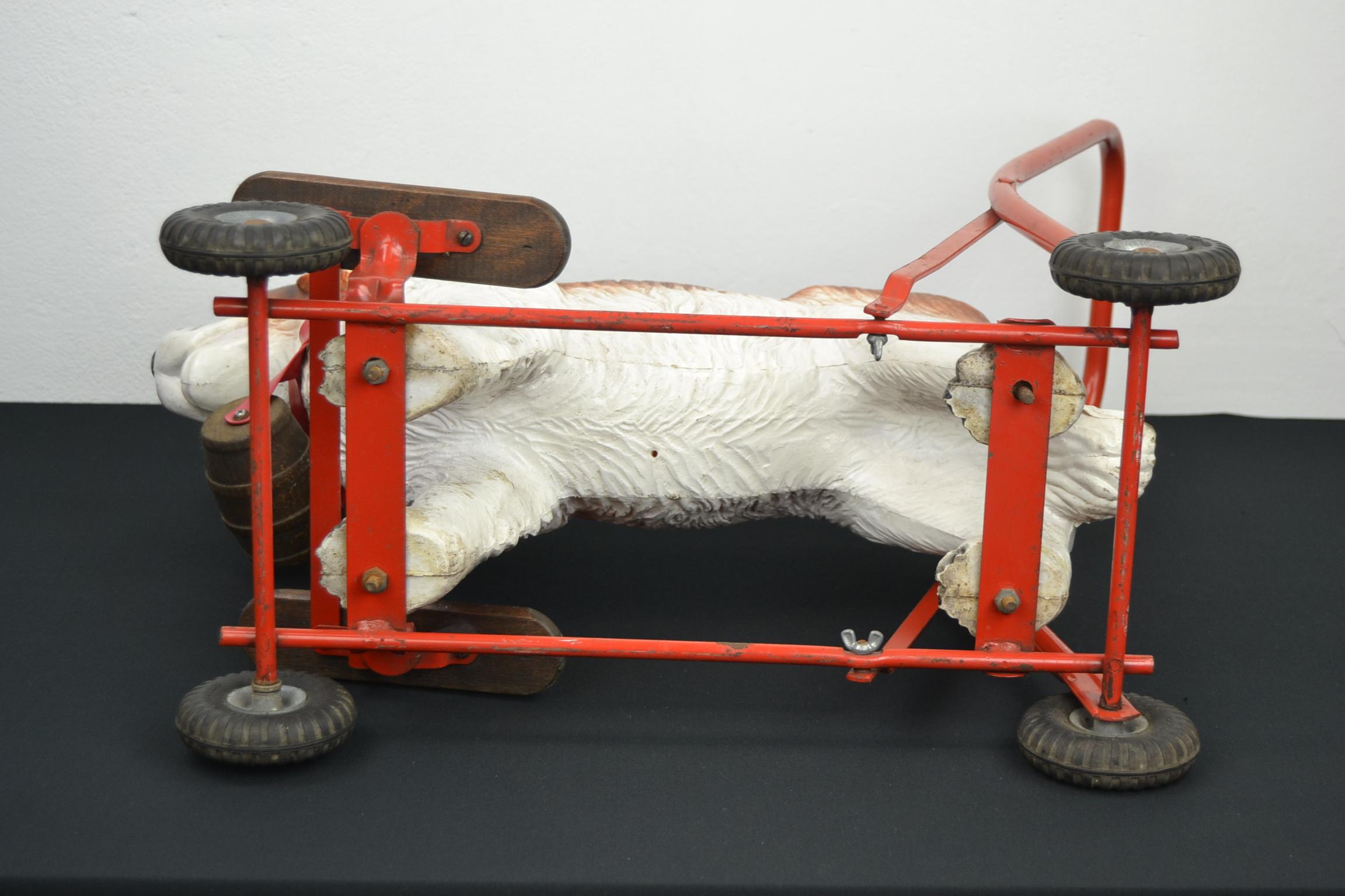 Tri-Ang St Bernard Dog Push Along Toy, 1950s 3