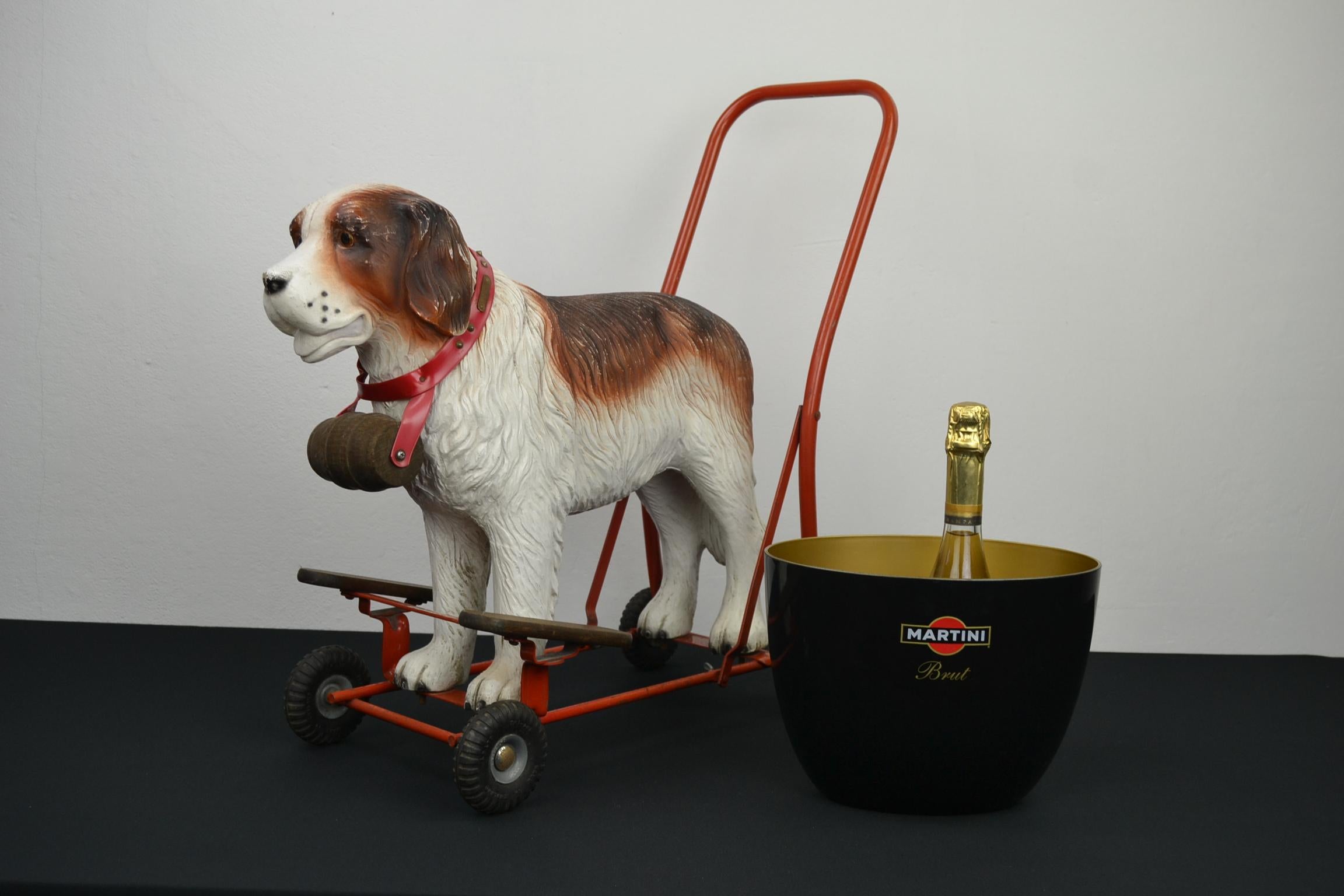 Tri-Ang St Bernard Dog Push Along Toy, 1950s 9