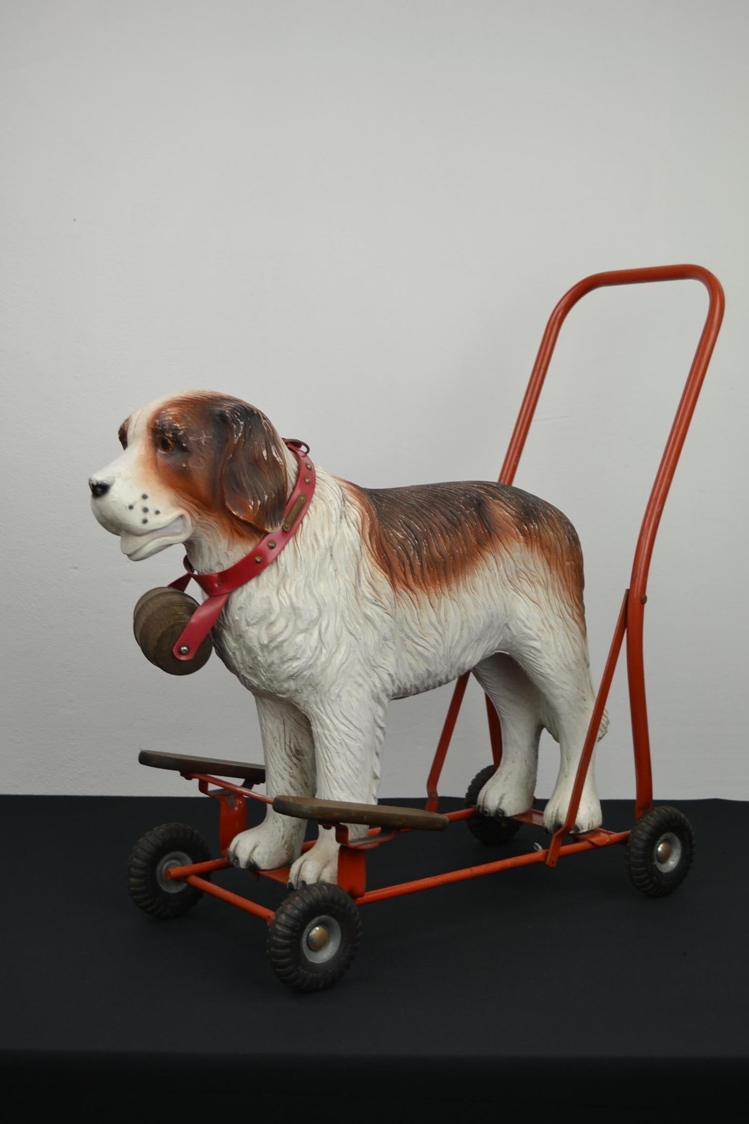 Tri-Ang St Bernard Dog Push Along Toy, 1950s 10