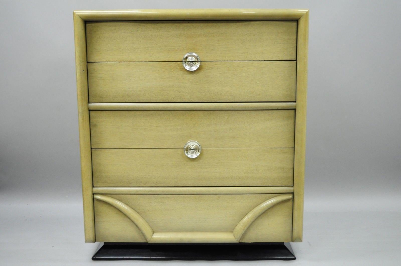 Tri-Bond Mid-Century Modern Bone Dresser Chest Art Deco Gilbert Rohde Era 3