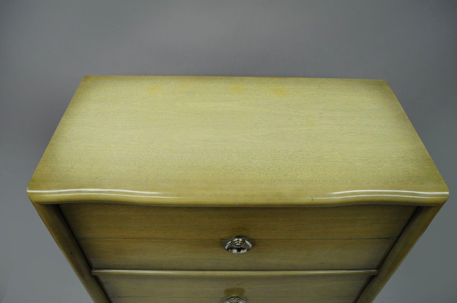 American Tri-Bond Mid-Century Modern Bone Dresser Chest Art Deco Gilbert Rohde Era