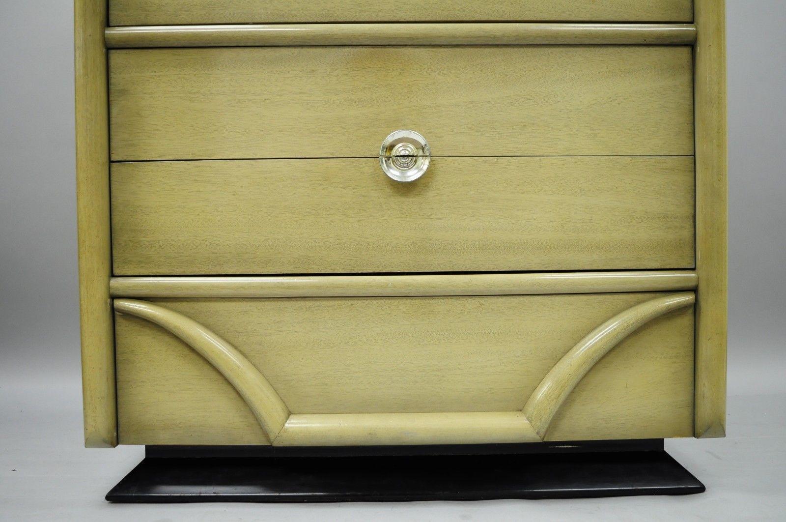 20th Century Tri-Bond Mid-Century Modern Bone Dresser Chest Art Deco Gilbert Rohde Era