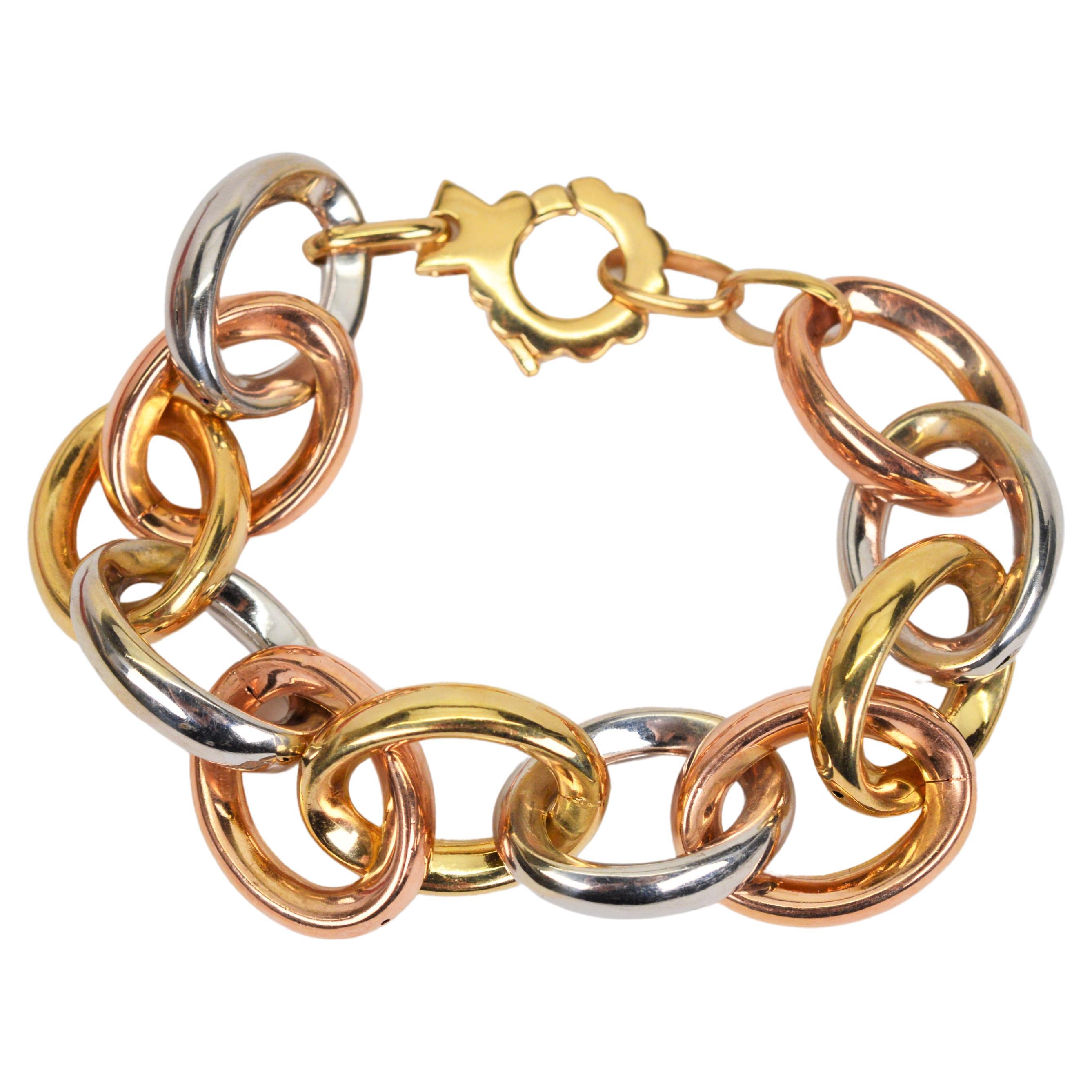4-Loop Two or Three-Color Interlocking Bracelet