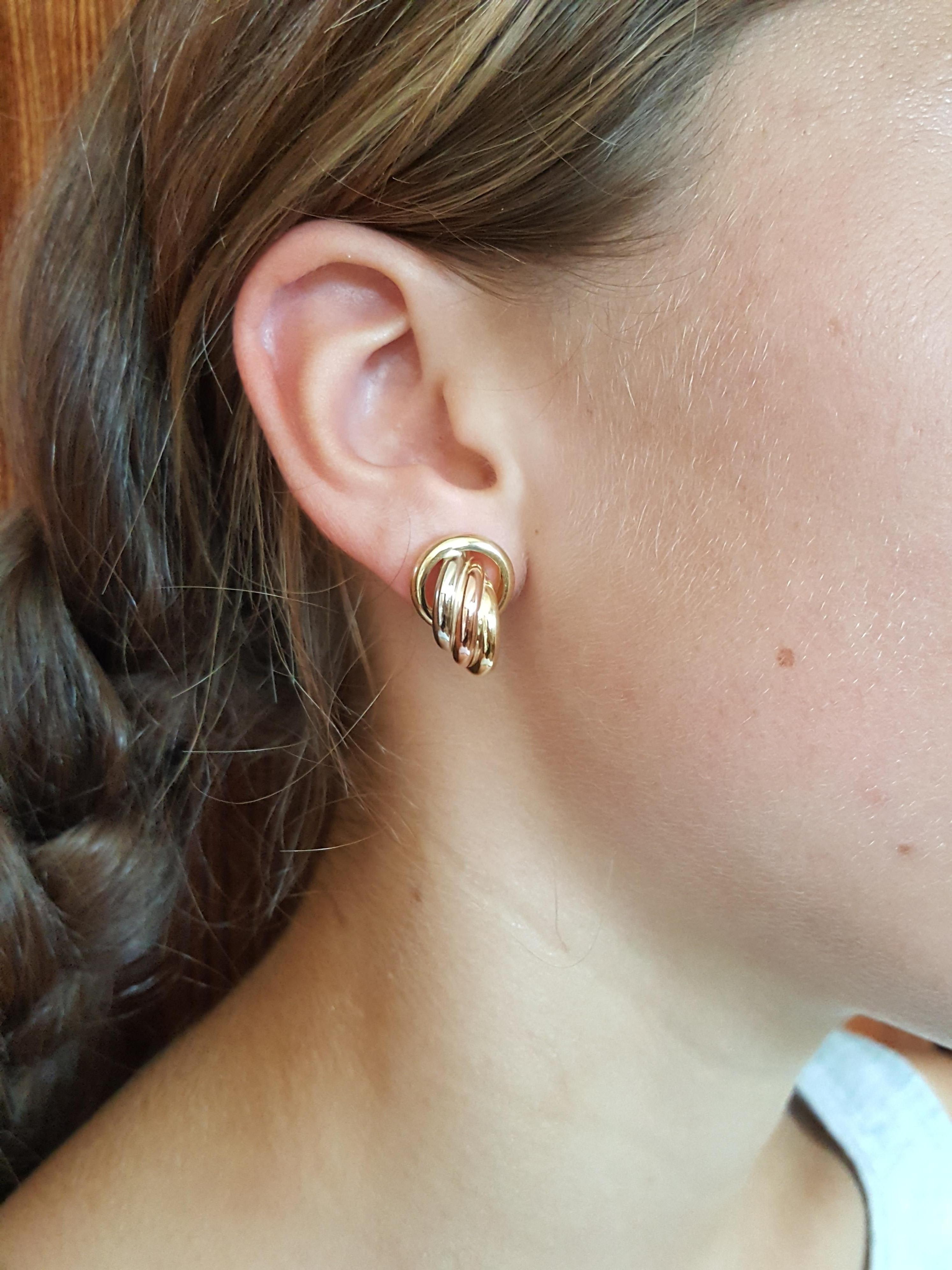 tricolor earrings