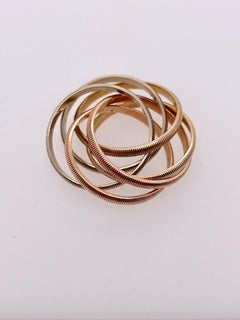 Tri-Color Gold Retro 6-Band Ring