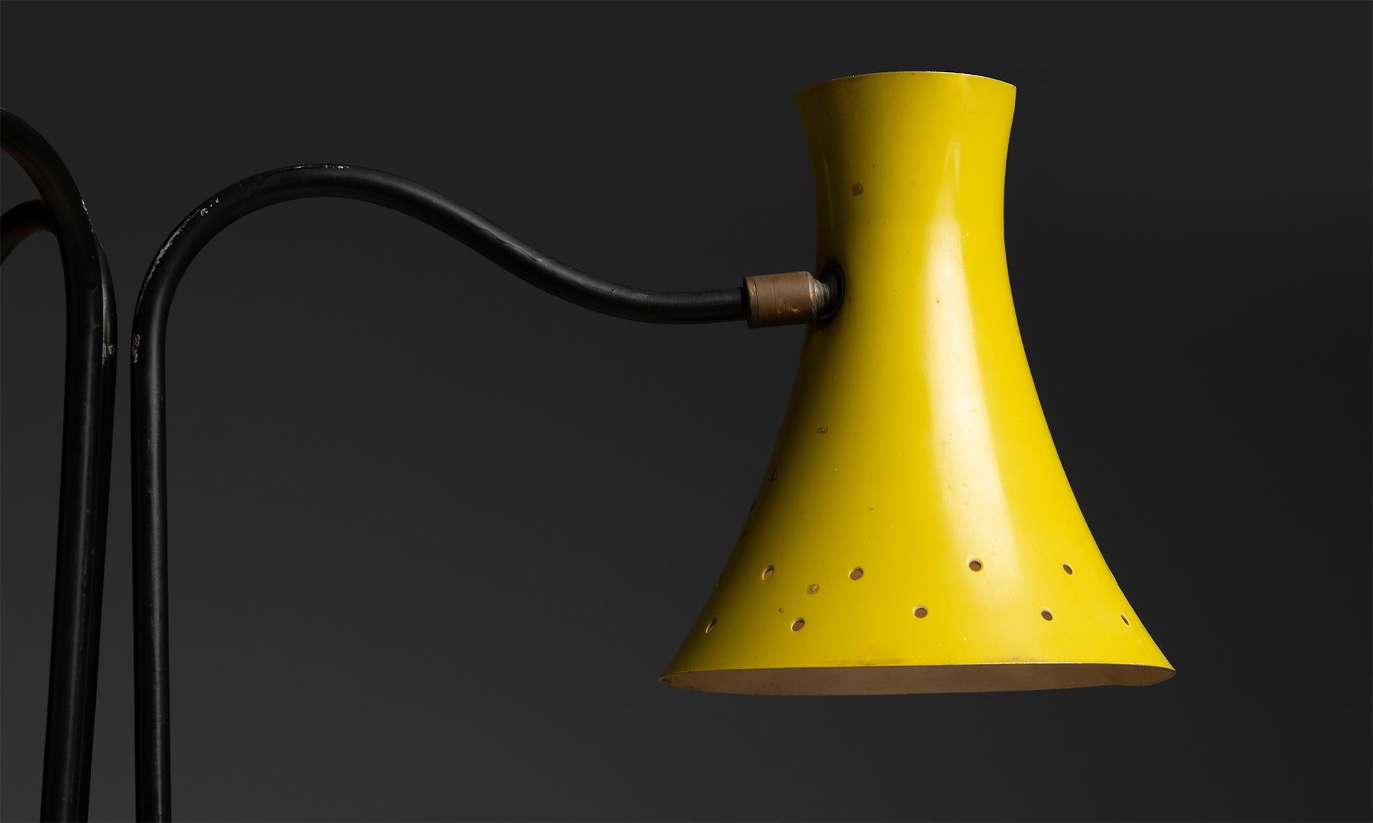 Tri-Color Modernist Floor Lamp Italy circa 1950 For Sale 1