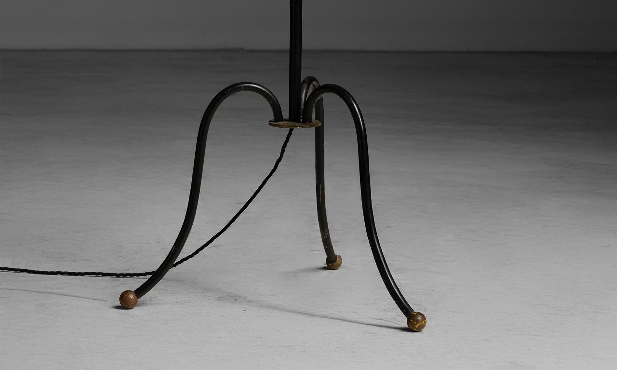 Tri-Color Modernist Floor Lamp Italy circa 1950 For Sale 3