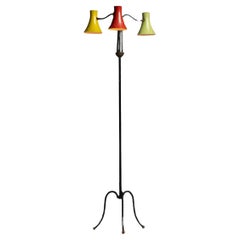 Tri-Color Modernist Floor Lamp Italy circa 1950