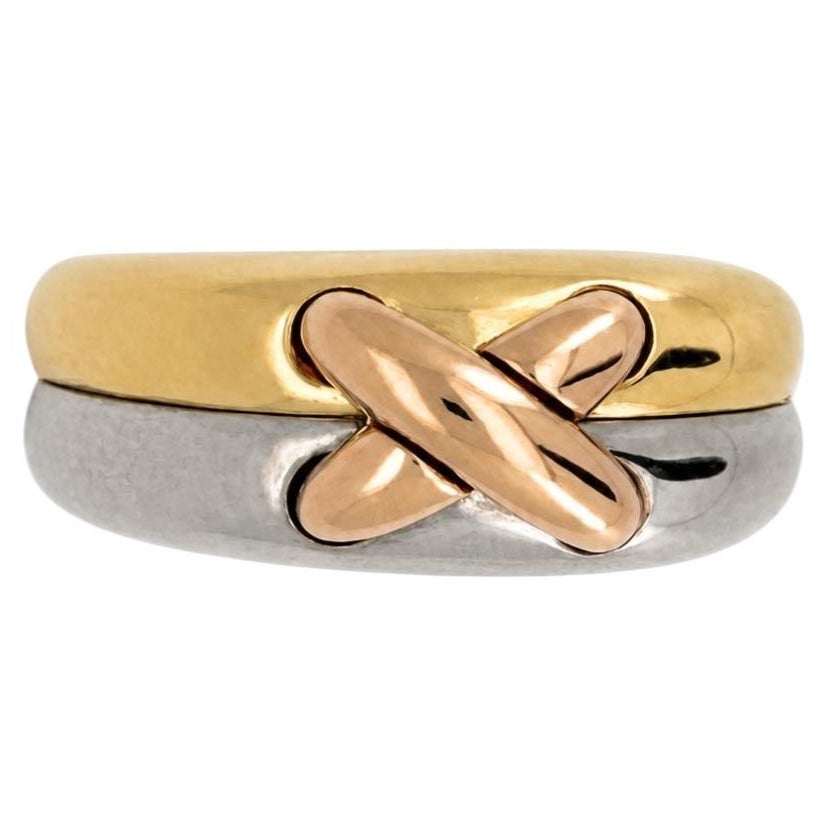 Pre-owned Chaumet Tri-color Ring Liens By  Paris In Multiple
