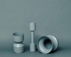 Tri-Cut Aluminium Vase in Pigeon