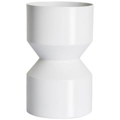 Tri-Cut Aluminium Vase in White