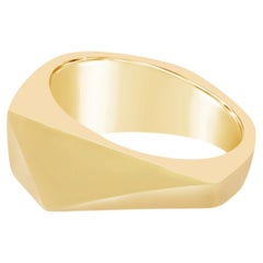 Tri-Cut Men's Ring in 18k Yellow Gold