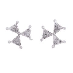 Tri Earrings in Gold