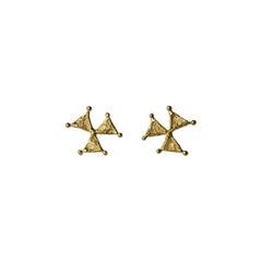 Tri Earrings in Gold